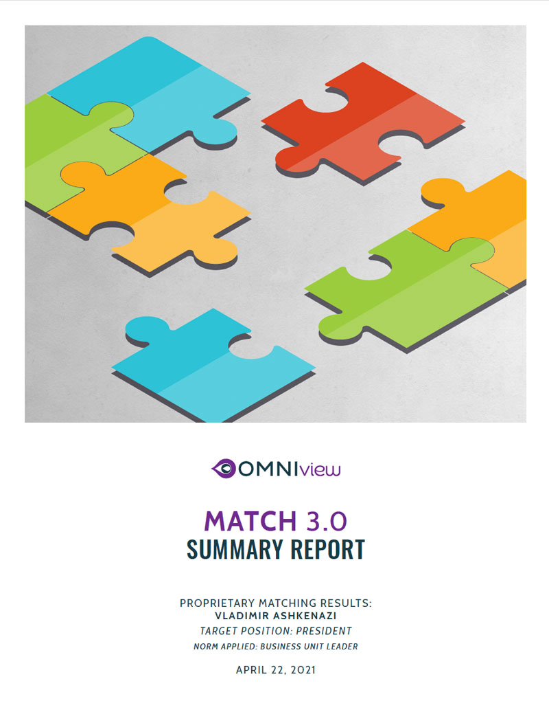 Match 3.0 Summary Report